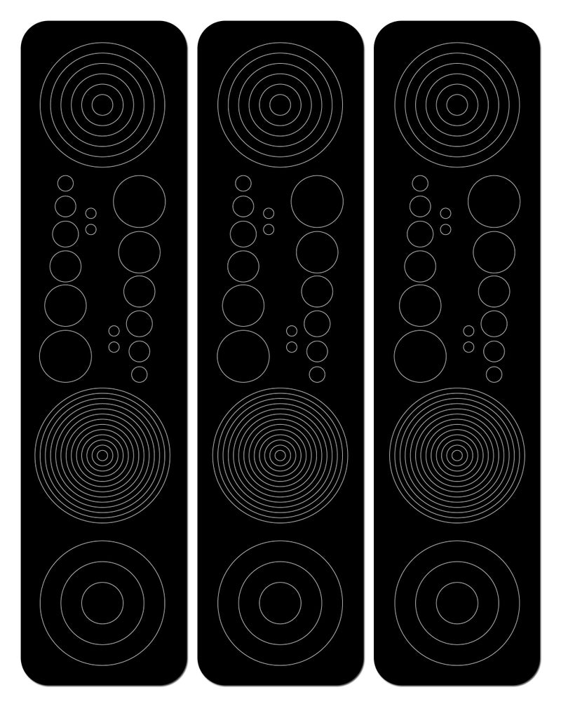 Perfect Strike Archery Circles and Dots Decals for Scope Lenses. Great for Practice or Competition. Perfect Strike Adhesive Backed Vinyl Decals. (Black) - Image 1